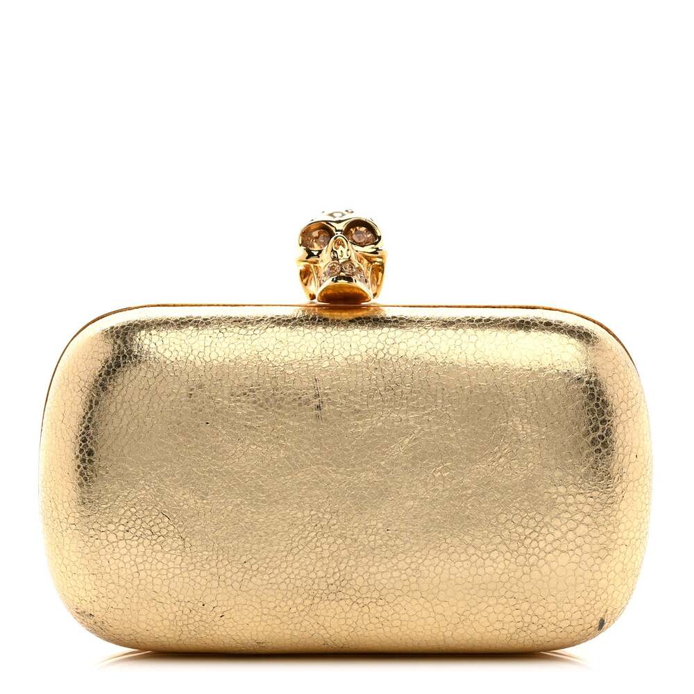 Alexander Mcqueen Metallic Nappa Skull #265118A64B